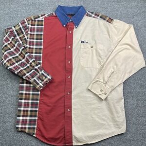 Mo Betta Button Down Shirt Mens Large Multi‎ Colorblock Plaid Western MO1282M